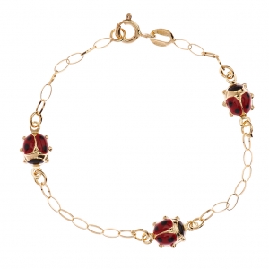 BRACCIALE COCCINELLE GR 1.70 ORO GIALLO